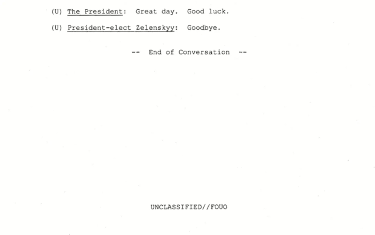 White House Drops Transcript Of First Call Between Trump And Ukraine At ...