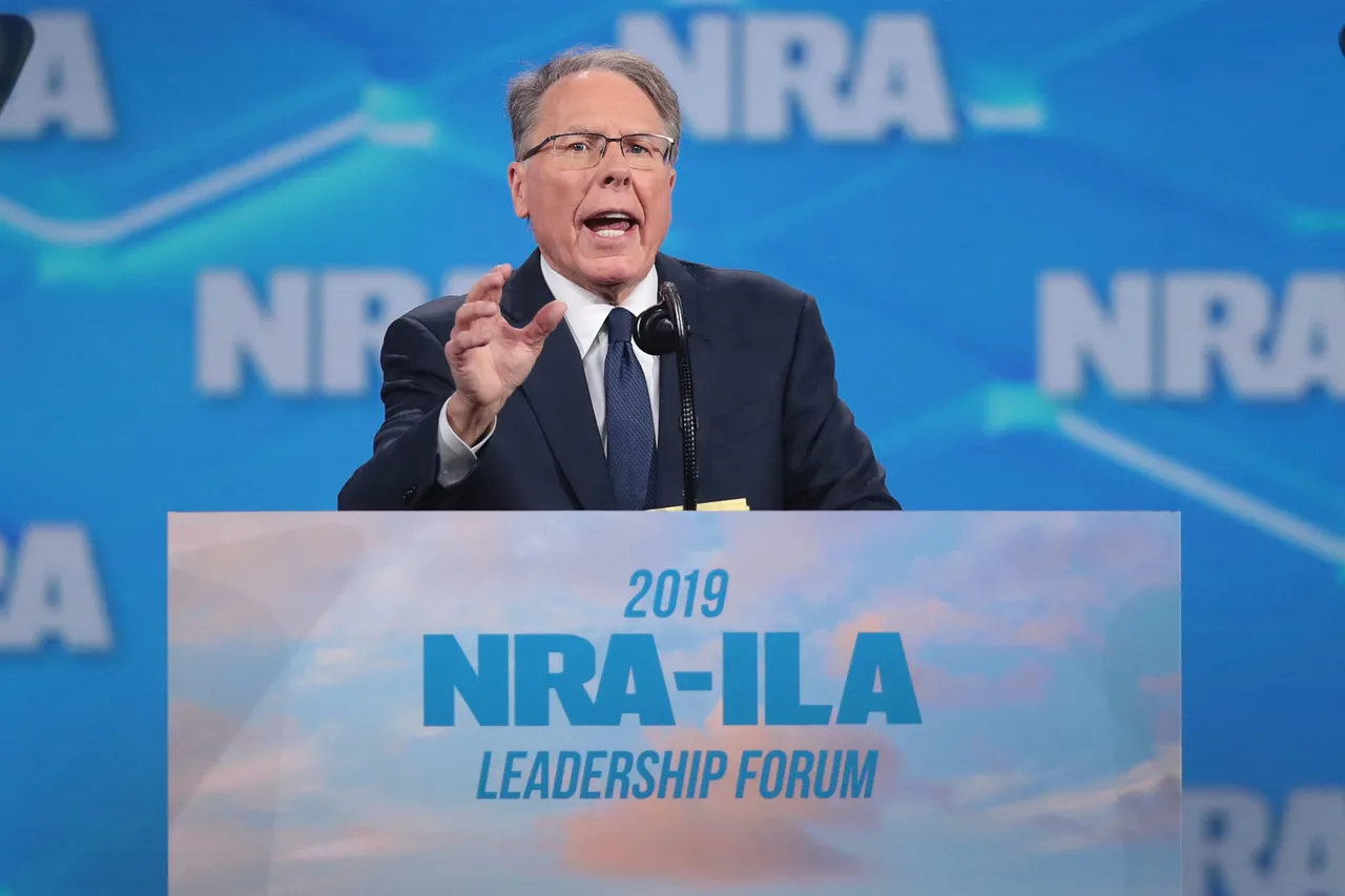 Wayne LaPierre, NRA vice president and CEO, speaks to guests at the NRA-ILA Leadership Forum in 2019 in Indianapolis, Indiana. (Scott Olson/Getty Images)