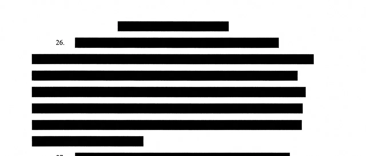 The 9th page of the redacted version of an affidavit from the U.S. Justice Department submitted to a federal judge to support the execution of a search warrant by the FBI at former President Donald Trump's Mar-a-Lago estate shows a statement by Trump about documents he had returned to the U.S. National Archives among other redacted text after the affidavit was released by the U.S. District Court for the Southern District of Florida in West Palm Beach, Florida, U.S. August 26, 2022. U.S. Department of Justice/Handout via REUTERS