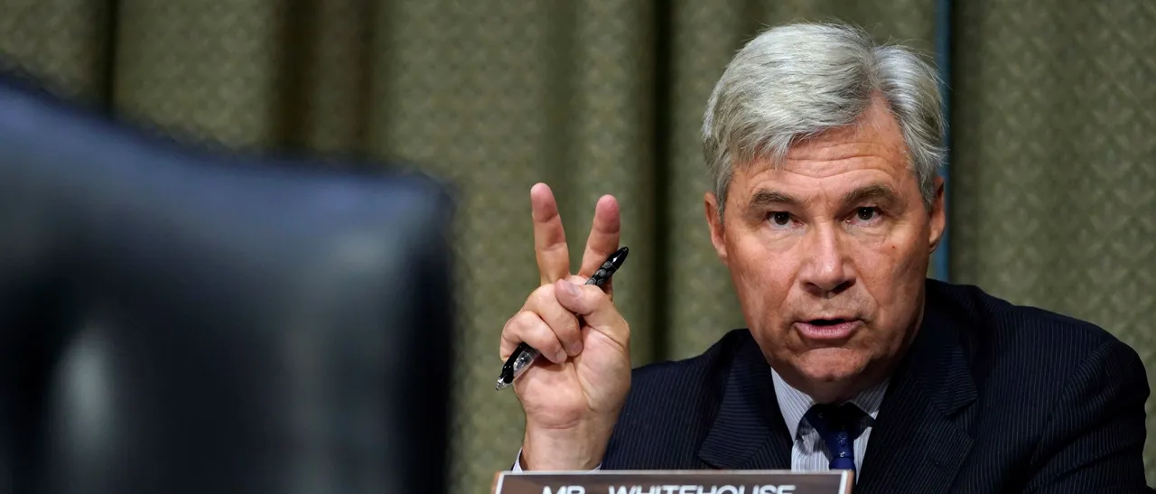 WASHINGTON, DC - NOVEMBER 10: Sen. Sheldon Whitehouse (D-RI) speaks during a Senate Judiciary Committee hearing on November 10, 2020 on Capitol Hill in Washington, DC. (Photo by Susan Walsh - Pool/Getty Images)