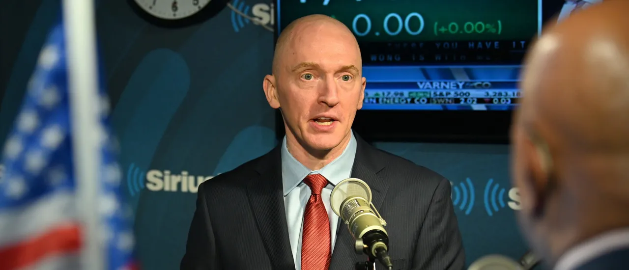 NEW YORK, NEW YORK - JANUARY 14: (EXCLUSIVE COVERAGE) Carter Page, Former Foreign-Policy adviser to Donald Trump during his 2016 Presidential Election Campaign visits "The David Webb Show" On SiriusXM Patriot Channel 125 at SiriusXM Studios on January 14, 2020 in New York City. (Photo by Slaven Vlasic/Getty Images for SiriusXM)
