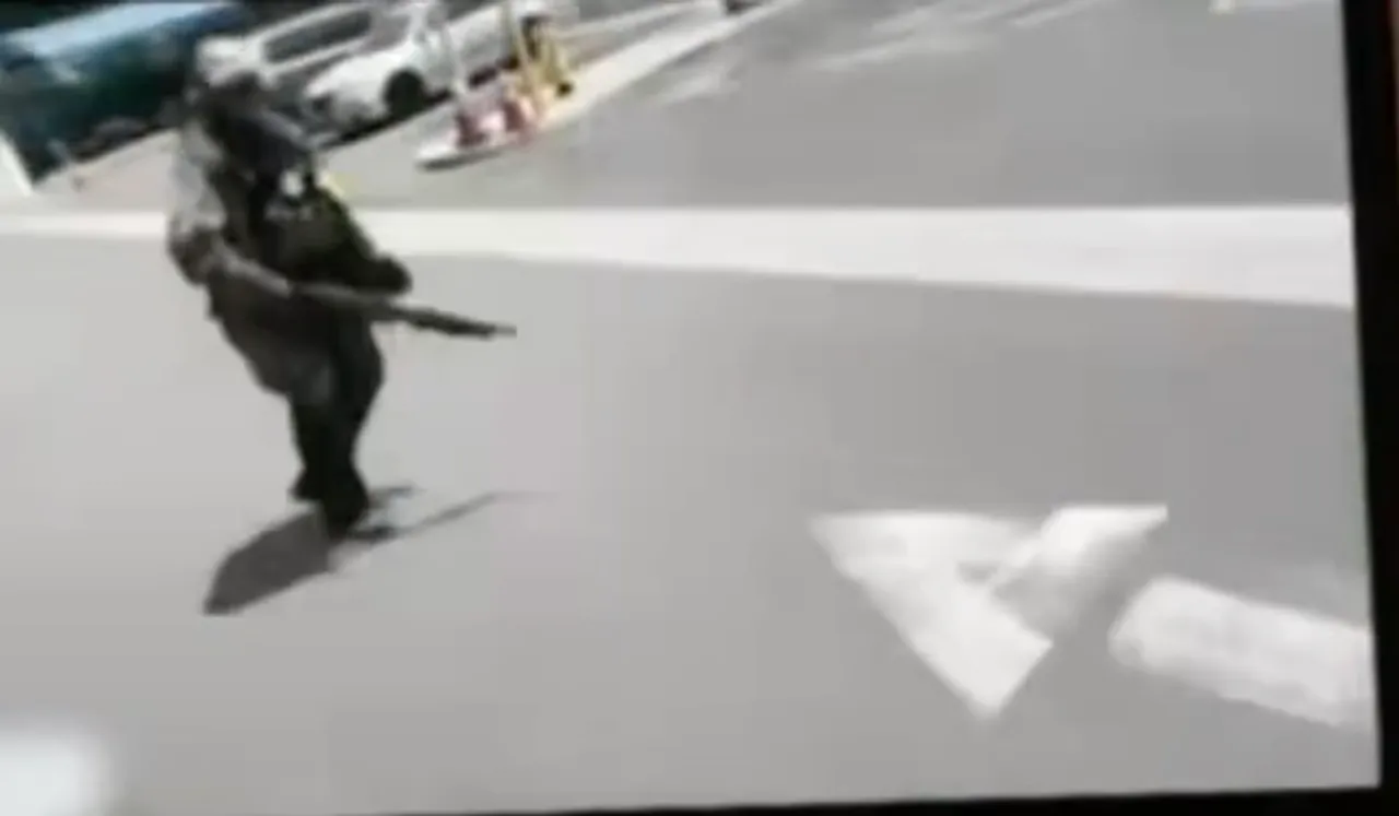 A clip from the alleged video of the San Diego mosque shooting obtained by the Daily Caller. 