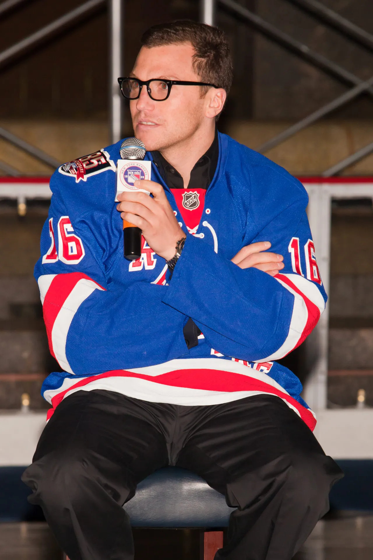 NEW YORK - NOVEMBER 12: Sean Avery attends the New York Rangers unveiling the 85th anniversary jersey at The Rink at Rockefeller Center on November 12, 2010 in New York City. (Photo by Michael Stewart/Getty Images)