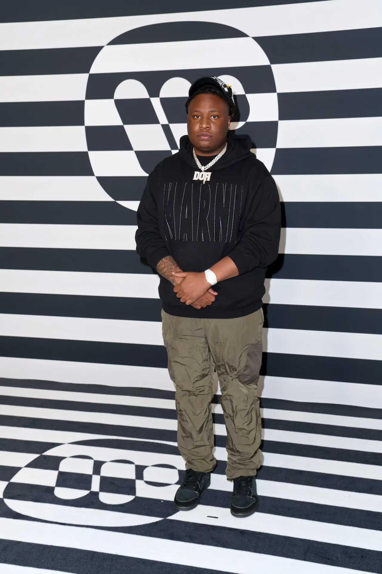 HOLLYWOOD, CALIFORNIA - FEBRUARY 02: Tay Keith attends the Warner Music Group Pre-Grammy Party at Hollywood Athletic Club on February 02, 2023 in Hollywood, California. (Photo by Phillip Faraone/Getty Images for Warner Music)