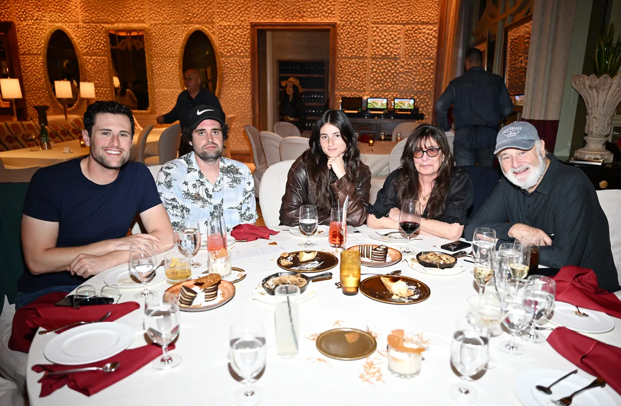 LAS VEGAS, NEVADA - SEPTEMBER 14: Jake Reiner, Nick Reiner, Romy Reiner, Michele Singer Reiner and Rob Reiner attend Four Sixes Ranch Steakhouse pop-up grand opening at Wynn Las Vegas on September 14, 2024 in Las Vegas, Nevada. (Photo by Denise Truscello/Getty Images for Wynn Las Vegas )