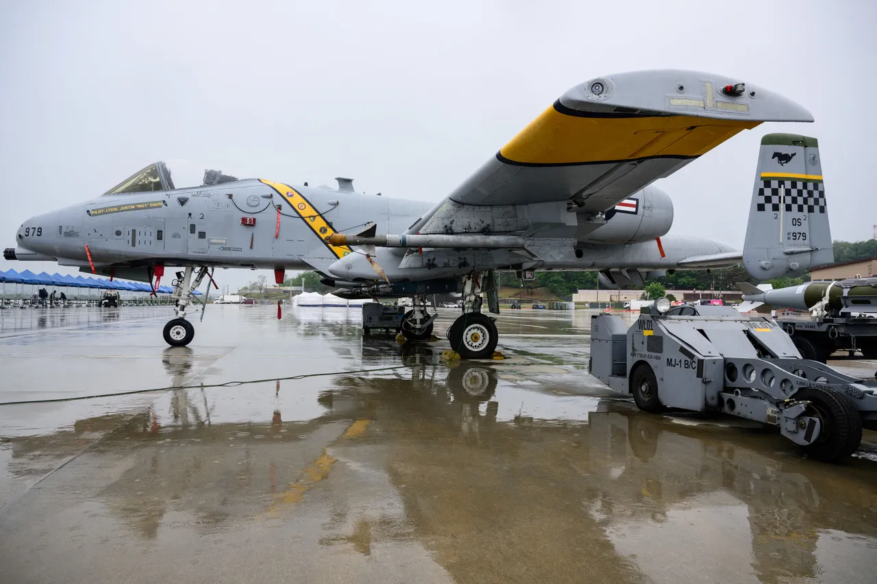 A US Fairchild Republic A-10 Thunderbolt II plane is seen during a media day for the Osan Air Power Days 2025 at Osan Air Base in Pyeongtaek on May 9, 2025. (Photo by ANTHONY WALLACE/AFP via Getty Images)