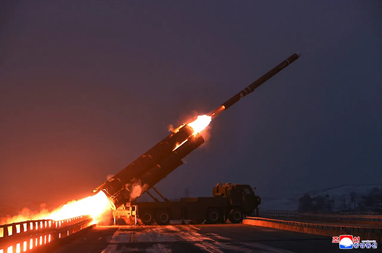This picture taken on December 28, 2025 and released by North Korea's official Korean Central News Agency (KCNA) on December 29, 2025 shows a long-range strategic cruise missile launching drill in the West Sea of North Korea. (Photo by KCNA VIA KNS / AFP via Getty Images)