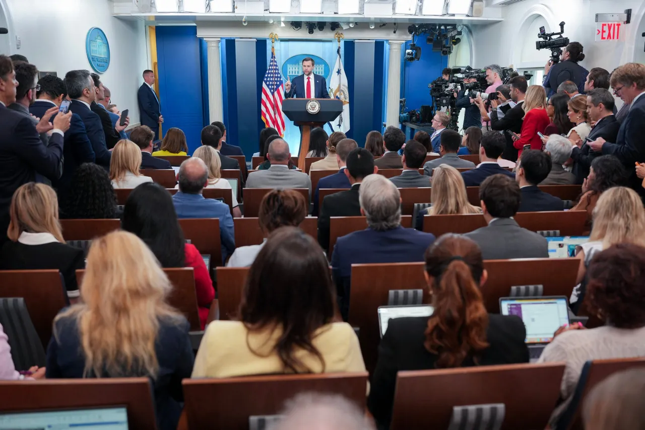 US Vice President JD Vance speaks during a press briefing in the Brady Briefing Room of the White House in Washington, DC, on June 18, 2026. (Photo by Ken Cedeno / AFP via Getty Images)