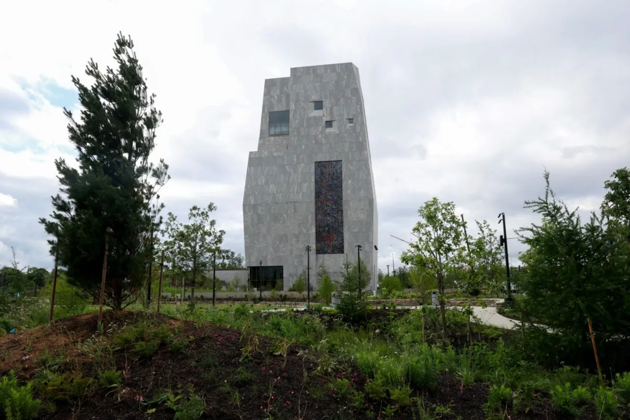 CHICAGO, ILLINOIS - JUNE 18: A general view of the Barack Obama Presidential Center ahead of a dedication ceremony in John Lewis Plaza on June 18, 2026 in Chicago, Illinois. Barack Obama served as the 44th president of the United States from 2009 to 2017 and was the first African American to hold the office. (Photo by Scott Olson/Getty Images)