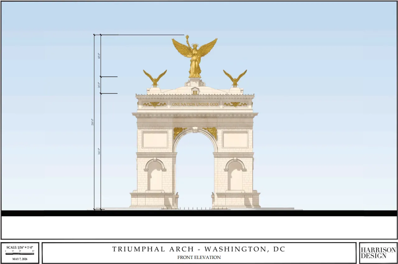 Triumphal Arch rendering by Harrison Design [Screenshot/Public/NCPC.gov]