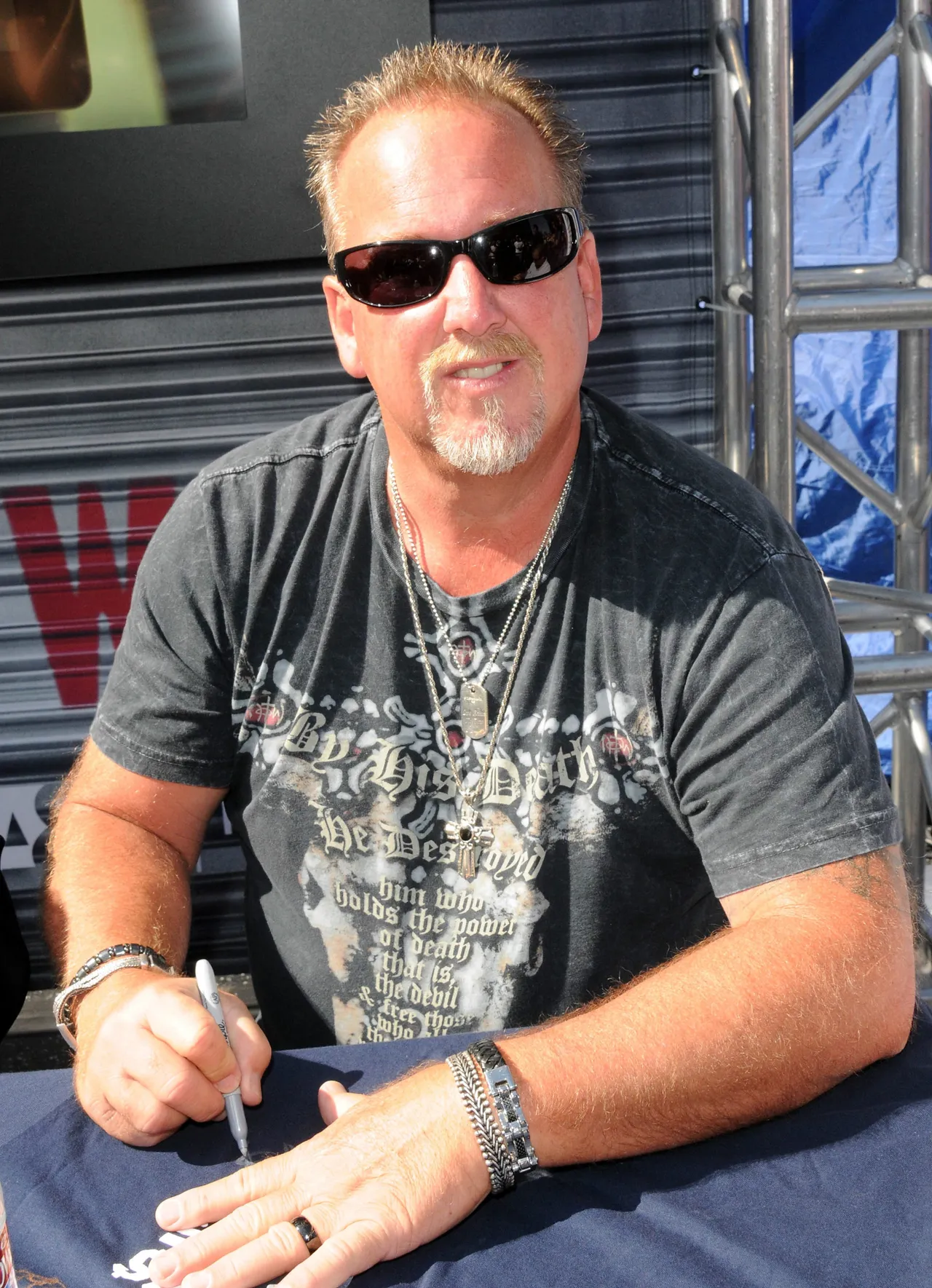 HOLLYWOOD, CA - JUNE 12: Reality star Darrell Sheets participates in A&E's "Storage Wars" Lockbuster Tour held in front of the Dobly Theater at Hollywood & Highland on June 12, 2012 in Hollywood, California. (Photo by Albert L. Ortega/Getty Images)