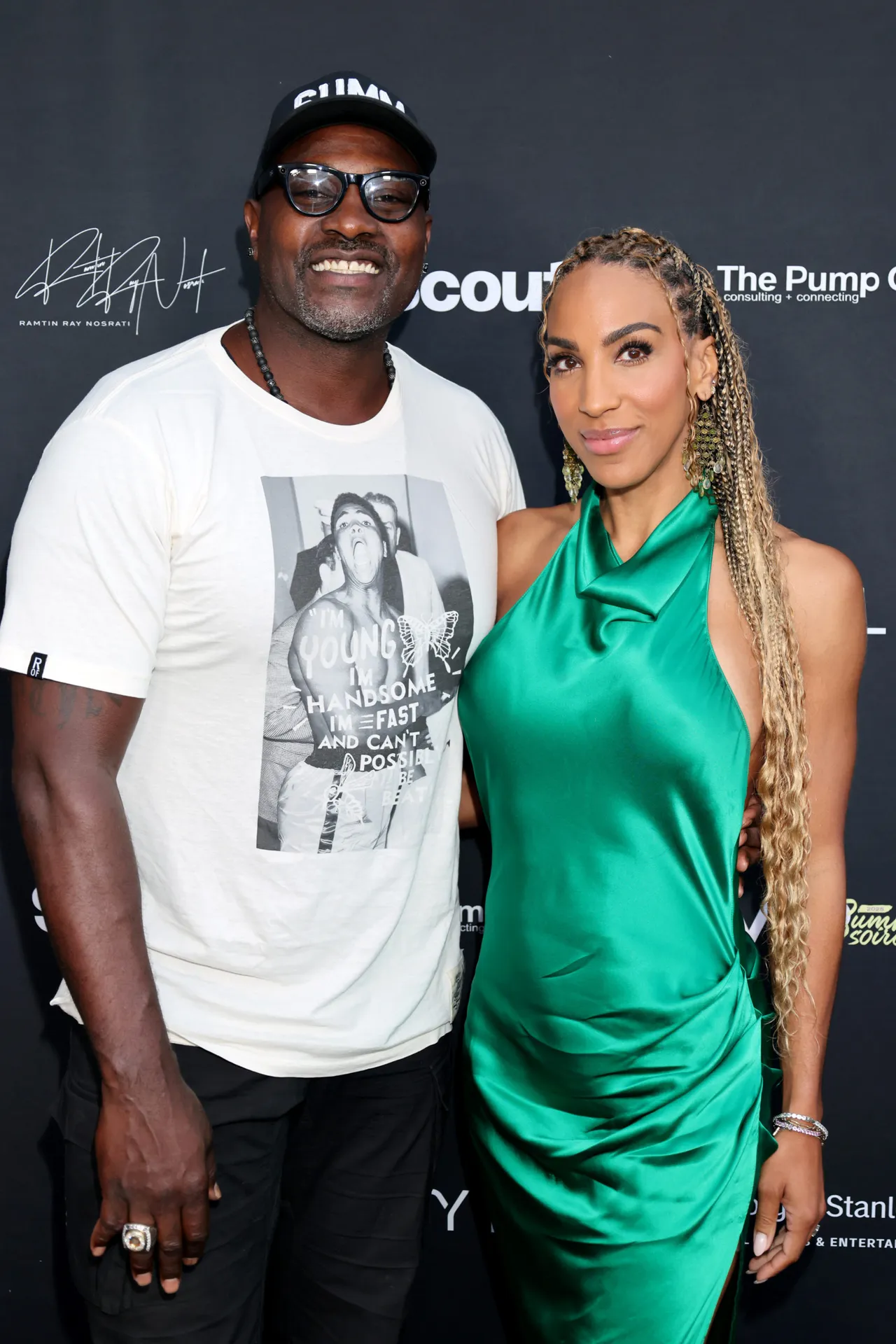 BEVERLY HILLS, CALIFORNIA - AUGUST 14: (L-R) Marcellus Wiley and Anne Marie attend The Pump Group VIP Summer Soiree 2025 at The Beverly Hilton on August 14, 2025 in Beverly Hills, California. (Photo by Arnold Turner/Getty Images for The Pump Group)