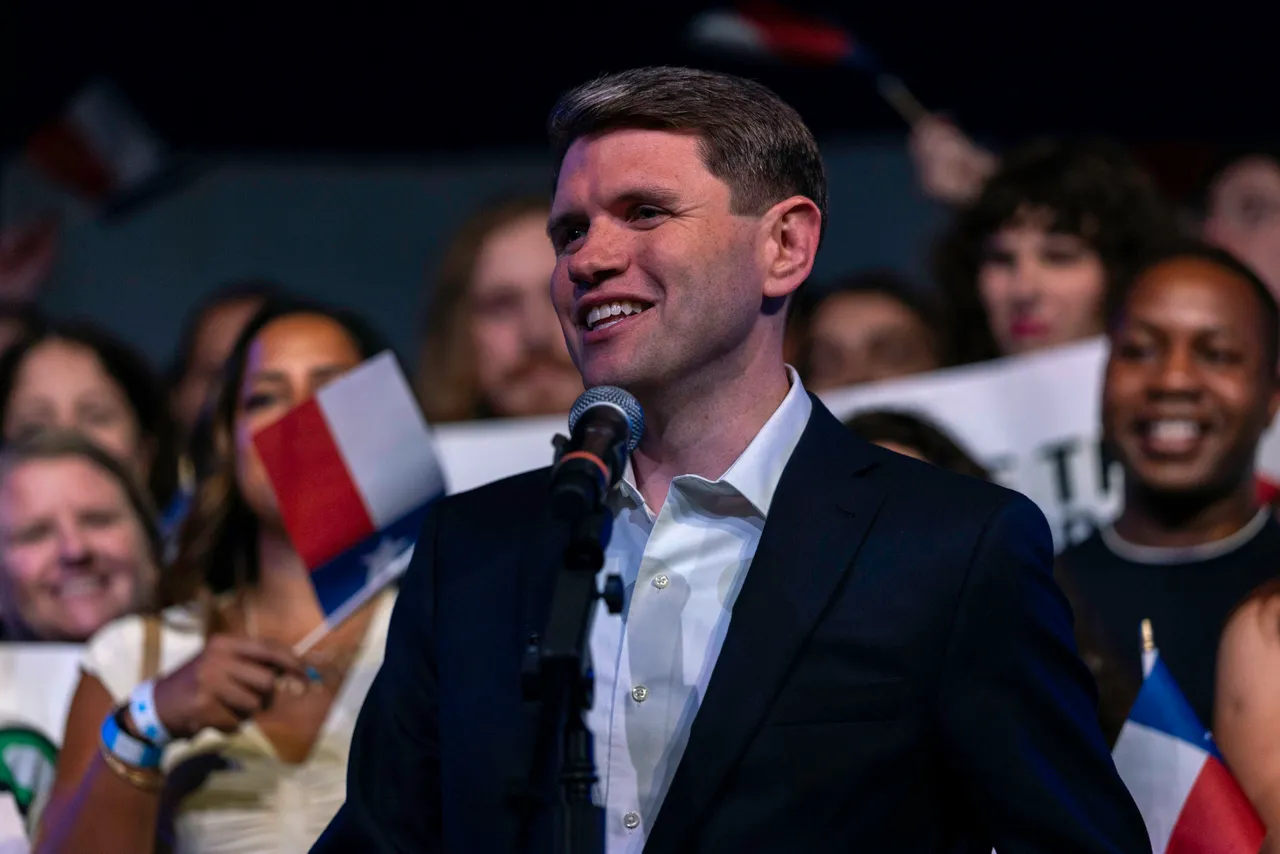 AUSTIN, TEXAS - MARCH 03: Texas Senate candidate James Talarico (D-TX) addresses supporters on election night on March 03, 2026 in Austin, Texas. Texans went to the polls to vote for Democratic and Republican primary candidates ahead of November's midterm elections. (Photo by John Moore/Getty Images)
