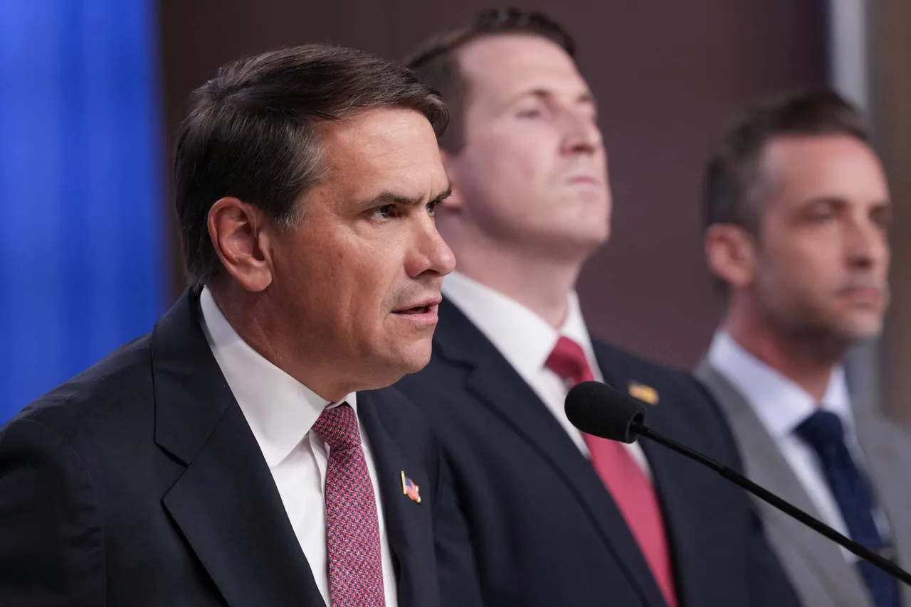 Acting Attorney General Todd Blanche (L) speaks during a press conference announcing annual healthcare fraud takedown results at the Department of Justice in Washington, DC on June 23, 2026. (Photo by Ken Cedeno / AFP via Getty Images)