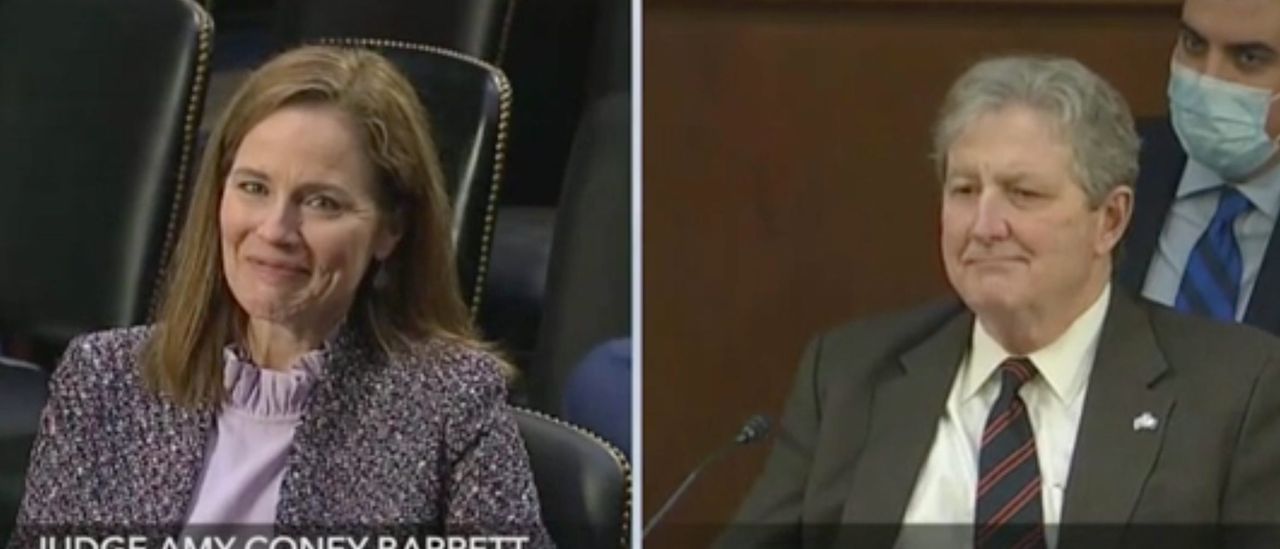 WATCH: Sen. John Kennedy asks Amy Coney Barrett ‘Do you hate little warm puppies’ at confirmation hearing