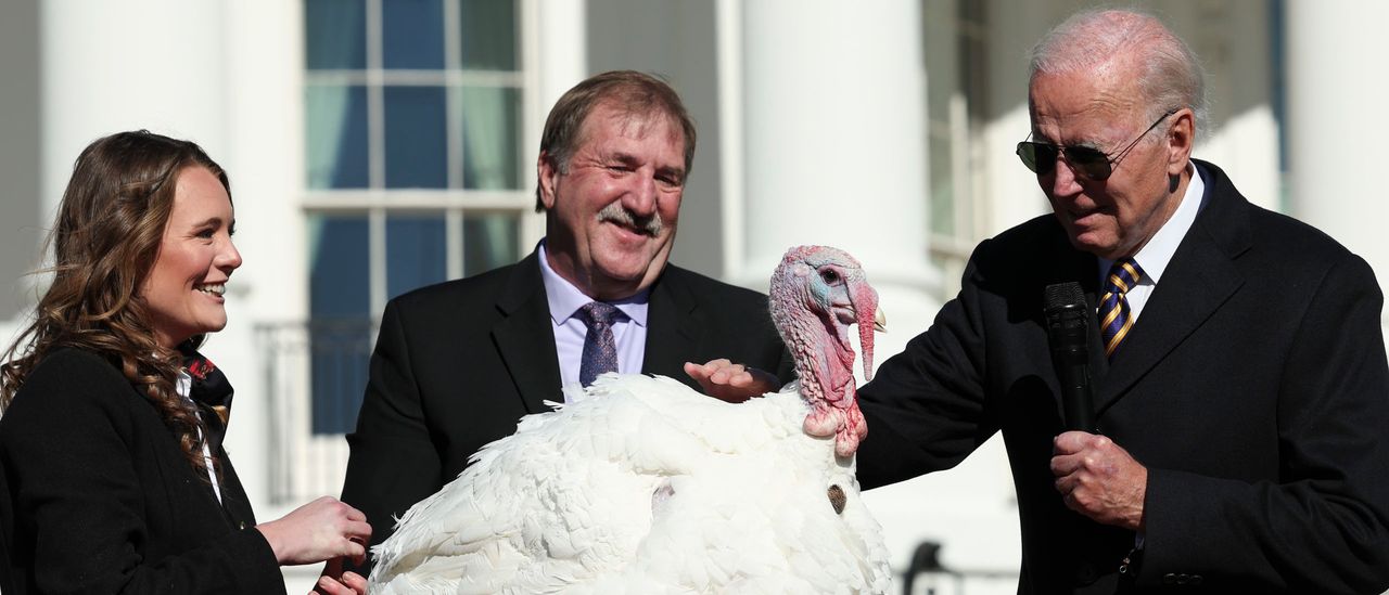 Biden Pardons Two Turkeys In Annual Thanksgiving Tradition