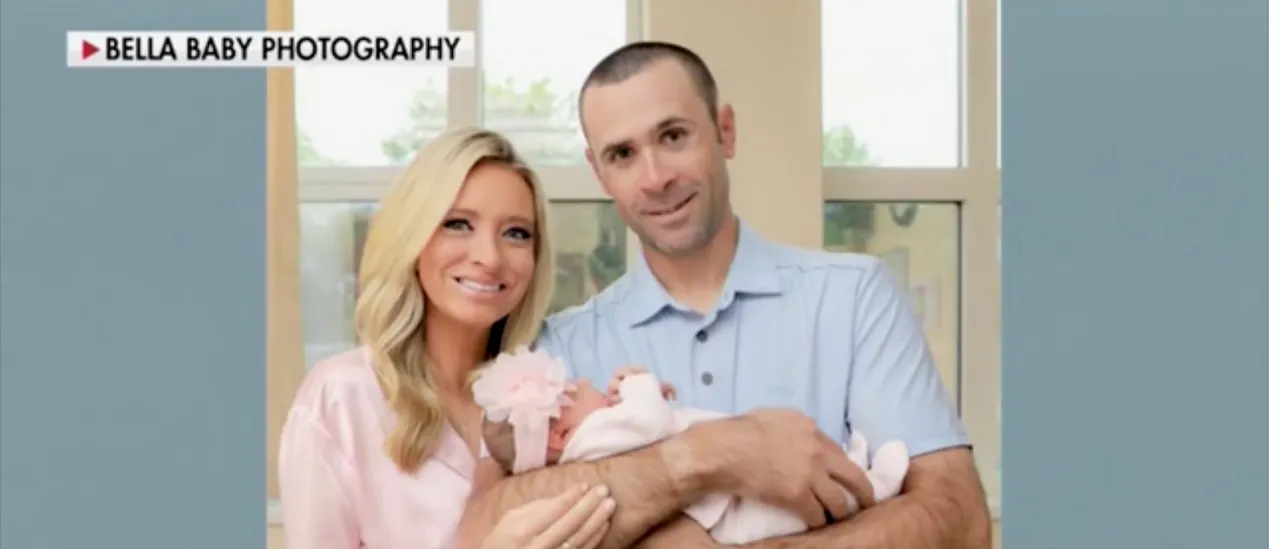 Kayleigh McEnany with husband and third child, Avery Grace Kayleigh McEnany with husband and third child, Avery Grace