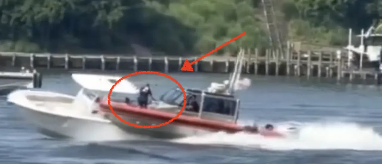 Coast Guard Dives Into Runaway Boat In Scene Straight Out Of An Action Movie