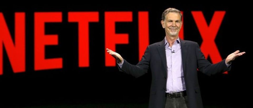 Reed Hastings, co-founder and CEO of Netflix, delivers a keynote address at the 2016 CES trade show in Las Vegas