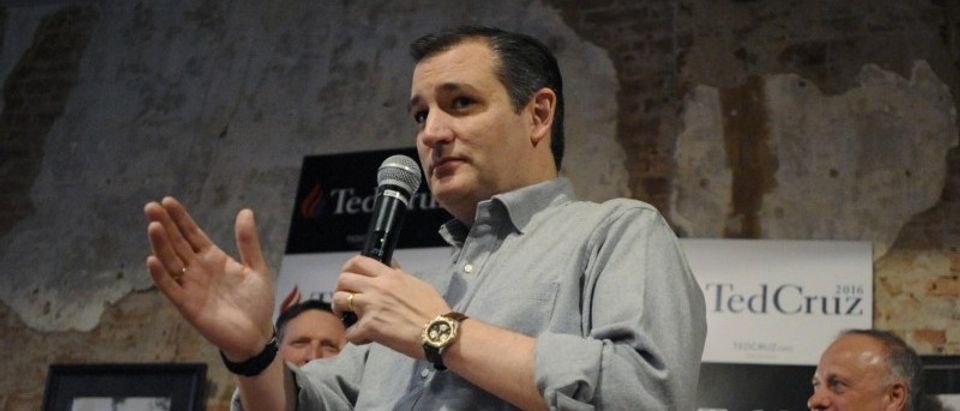 U.S. Republican presidential candidate Cruz speaks in Sibley, Iowa