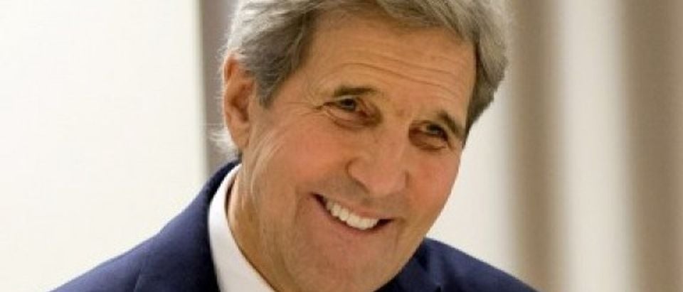 U.S. Secretary of State John Kerry smiles as he begins meeting on Syria with Russian Foreign Minister Sergey Lavrov, in Zurich