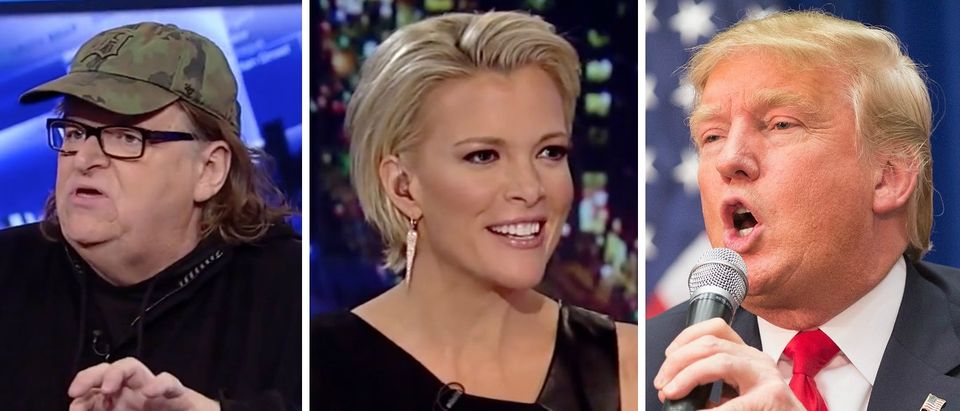 Michael Moore Mocks Trump For Being Afraid Of Megyn Kelly [Images via Fox News and Getty]