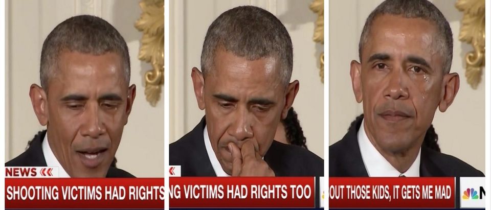 WATCH Obama Turn On The Waterworks Talking About Gun Control
