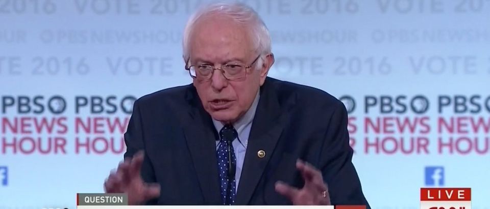 Bernie Sanders, Screen shot CNN Dem Debate