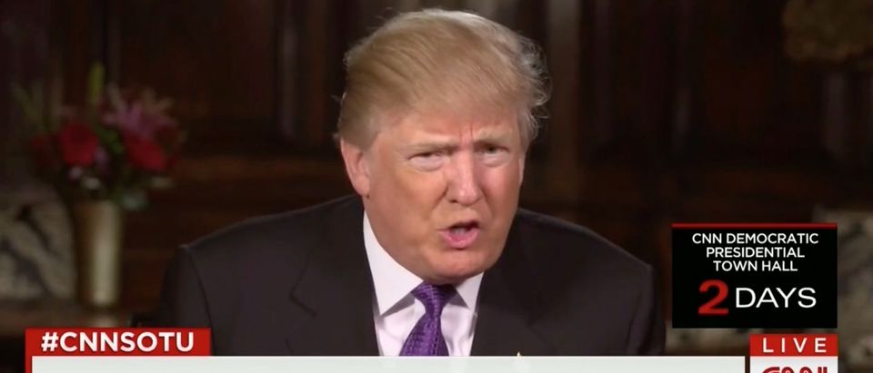 Donald Trump, Screen Shot CNN's 'State of the Union'