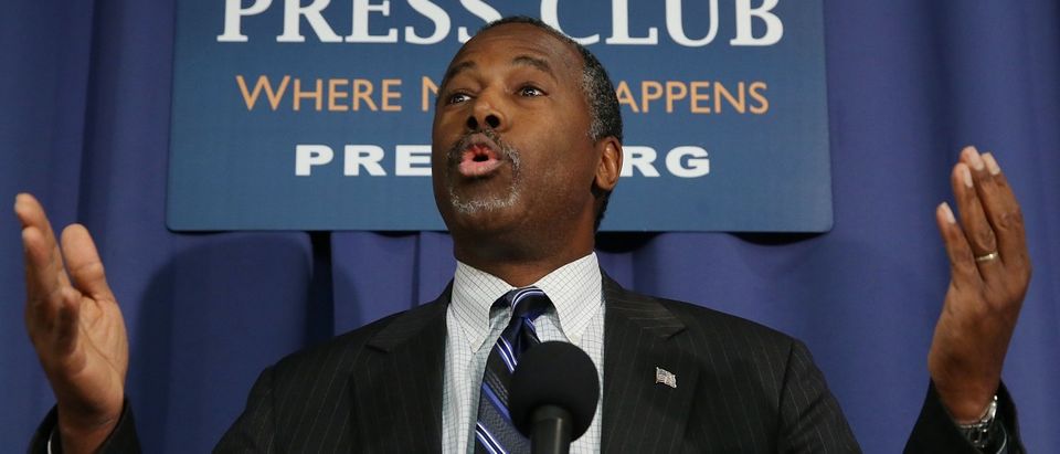 GOP Presidential Candidate Ben Carson Holds News Conference At National Press Club