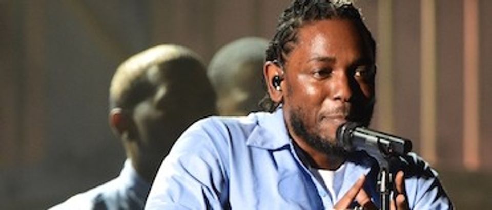 Kendrick Lamar performs at the Grammys
