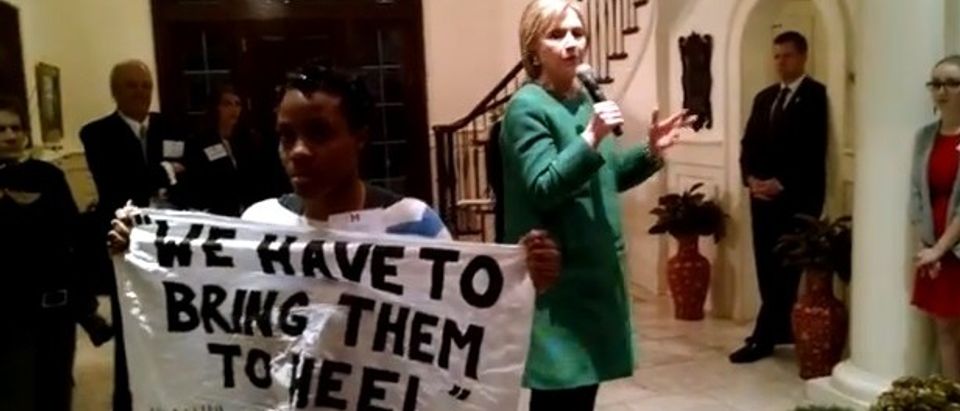 Hillary Clinton Black Lives Matter Protester