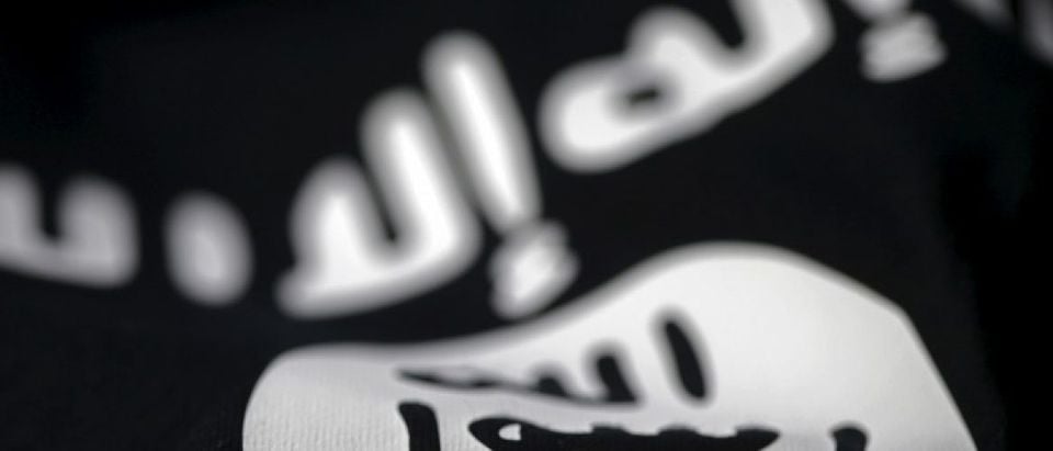 A picture illustration of an Islamic State flag