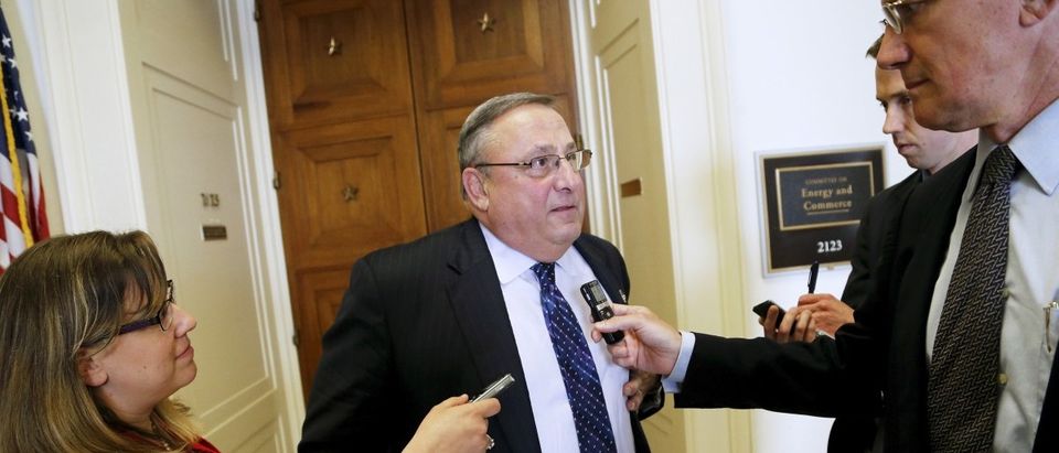 Maine Governor Paul LePage talks to reporters (REUTERS/Jonathan Ernst)