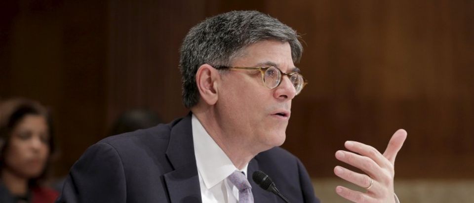 Treasury Secretary Jack Lew testifies at a Senate Appropriations Subcommittee hearing on the FY2017 budget for the Treasury Department on Capitol Hill
