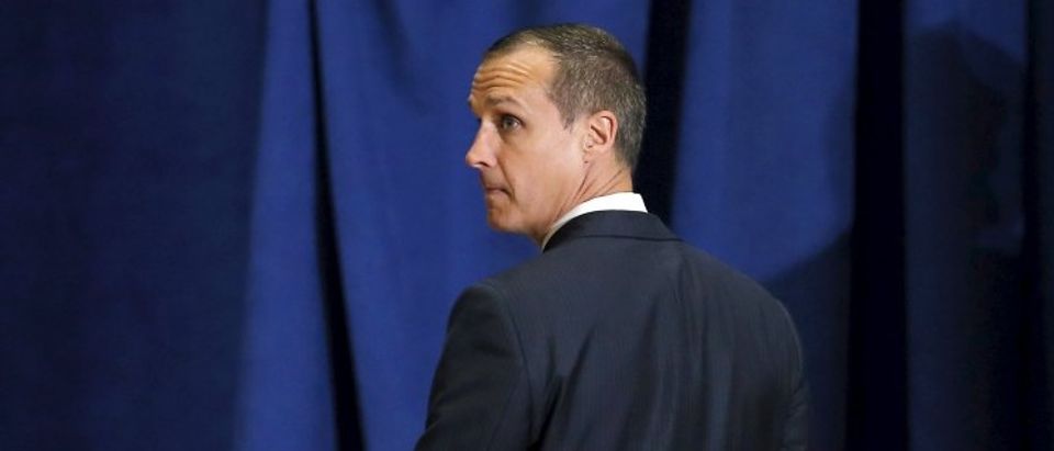 Corey Lewandowski, campaign manager for U.S. Republican presidential candidate Donald Trump, attends a rally in West Allis
