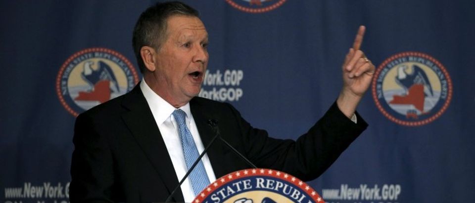 Republican U.S. presidential candidate John Kasich speaks at the 2016 New York State Republican Gala in New York