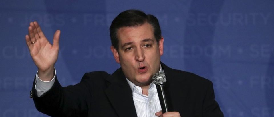 U.S. Republican presidential candidate Ted Cruz speaks at a campaign event in Erie, Pennsylvania