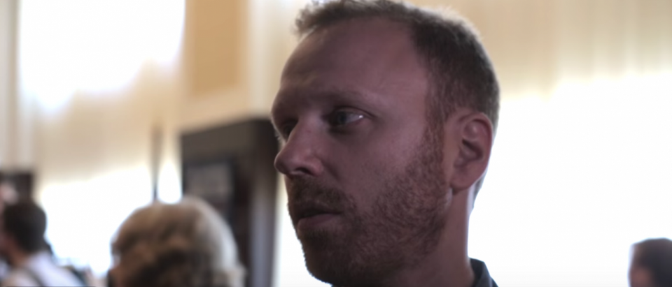 Max Blumenthal at AIPAC. (Youtube screen grab)