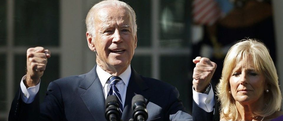 U.S. Vice President Biden announces he will not seek the 2016 Democratic presidential nomination during an appearance in Rose Garden of the White House in Washington