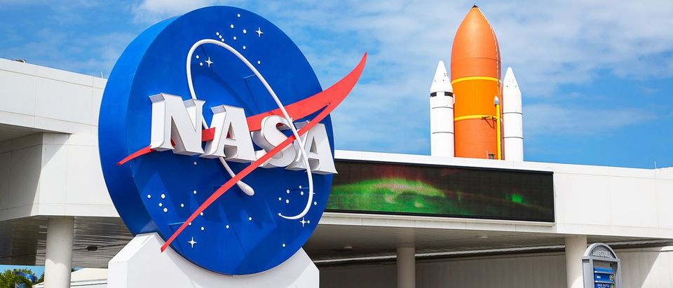 NASA sign in Orlando, Florida/USA at the Kennedy space center museum entrance. April 10, 2013. Ingus Kruklitis / Shutterstock.com