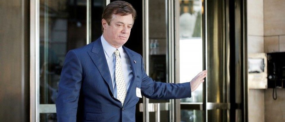 Paul Manafort, senior advisor to Republican U.S. presidential candidate Donald Trump, exits following a meeting of Donald Trump's national finance team in New York
