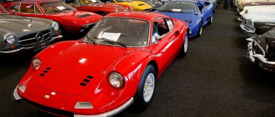 Ferrari Dino 246 GT is shown during a preview of an auction in Zurich