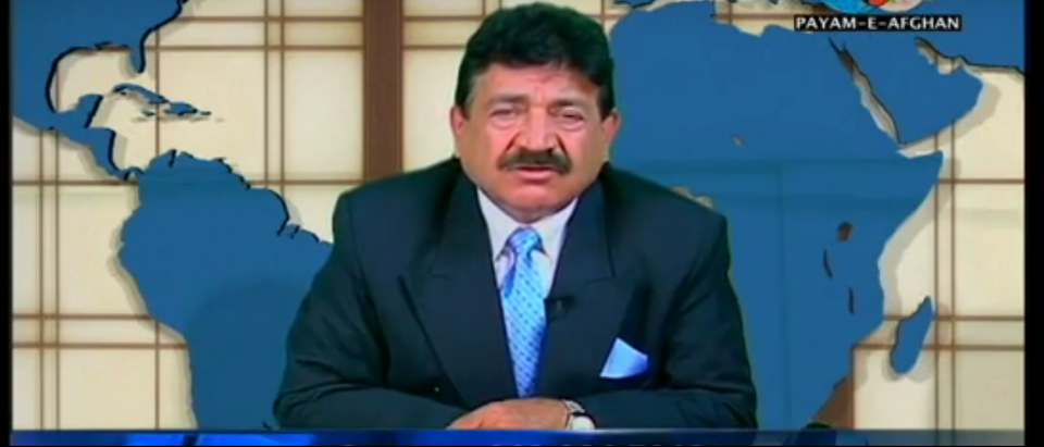 Seddique Mateen, father of Orlando shooter Omar Mateen, is pictured hosting the "Durand Jirga Show" (Screengrab/YouTube)