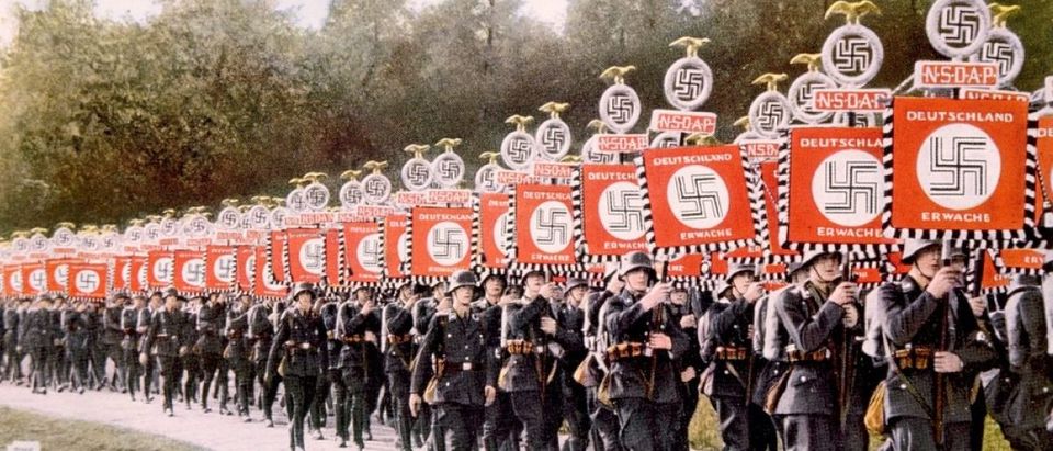 Nazis marching