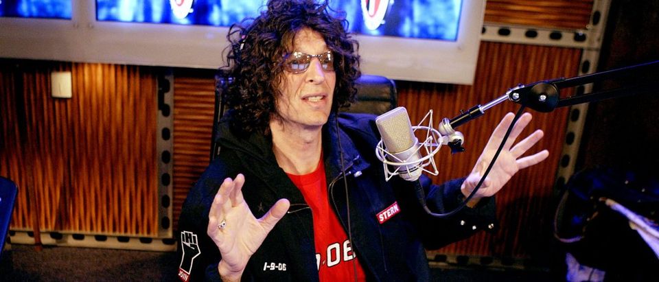 Radio talk show host Howard Stern debuts his show on Sirius Satellite Radio January 9, 2006 at the network's studios at Rockefeller Center in New York City. (Photo by Getty Images)