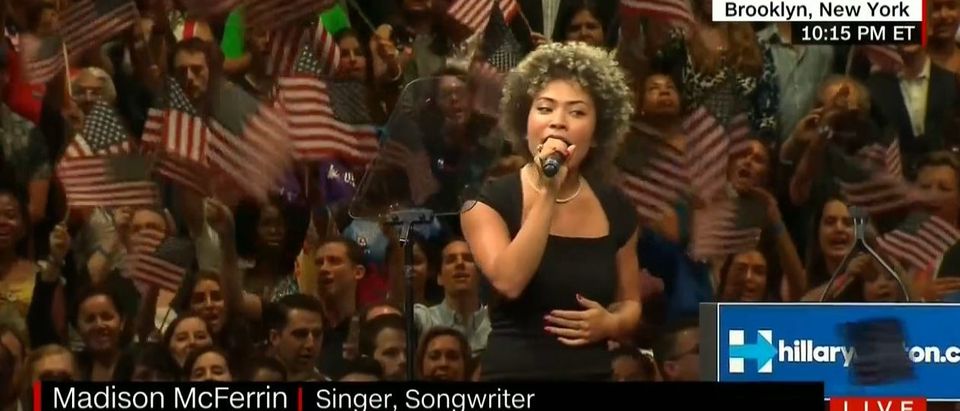 Watch The Terrible Rendition Of The National Anthem Prior To Hillary Clinton’s Speech [VIDEO]