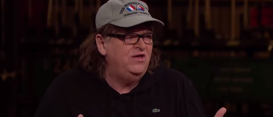 Michael Moore on Real Time with Bill Maher. [YouTube screengrab/https://www.youtube.com/watch?v=nxzQWIvD0ek]