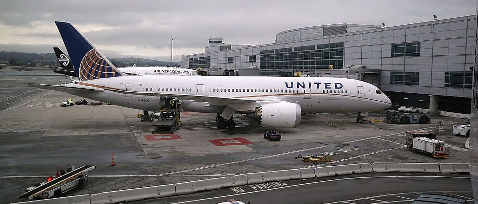 A United Airlines plane sits on the tarmac at San Francisco International Airport (Getty Images)