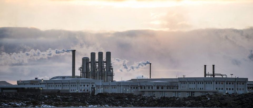 Svartsengi geothermal power-plant is seen at Reykjanes peninsula near Reykjavik
